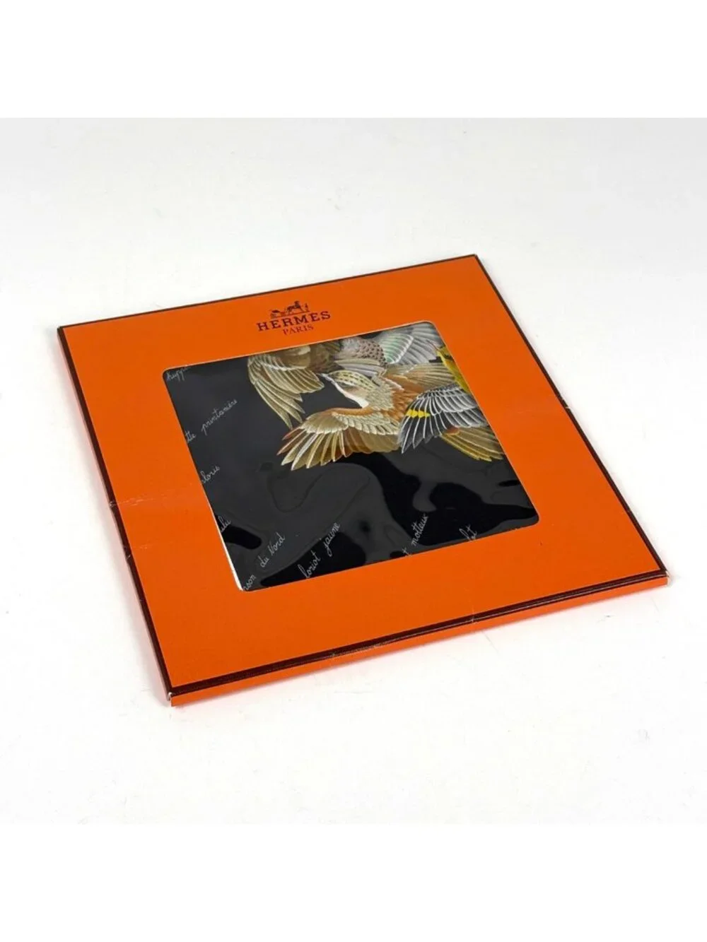Hermes Carre 90 L'intrus Scarf Intruder Silk Black Multicolor